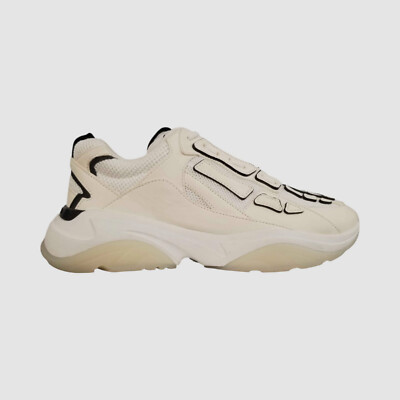Amiri Women White Bone Chunky Low-Top Leather Lace-up Sneaker Shoe Size 40