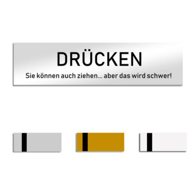 Drücken-Sie können auch ziehen ... - Graviertes Türschild,Selbstklebend,160x40mm