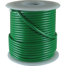 Wire, 22 AWG Solid Core, PVC, 600V, spooled, Color: Green, Length: 1000 feet