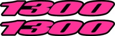 2 Custom Pink Hayabusa 1300 Emblem Decals Stickers Flag GSXR