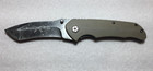 K Hansotia & co. tan/gray frame-lock Gurkha cigars pocket knife Edc Collectible