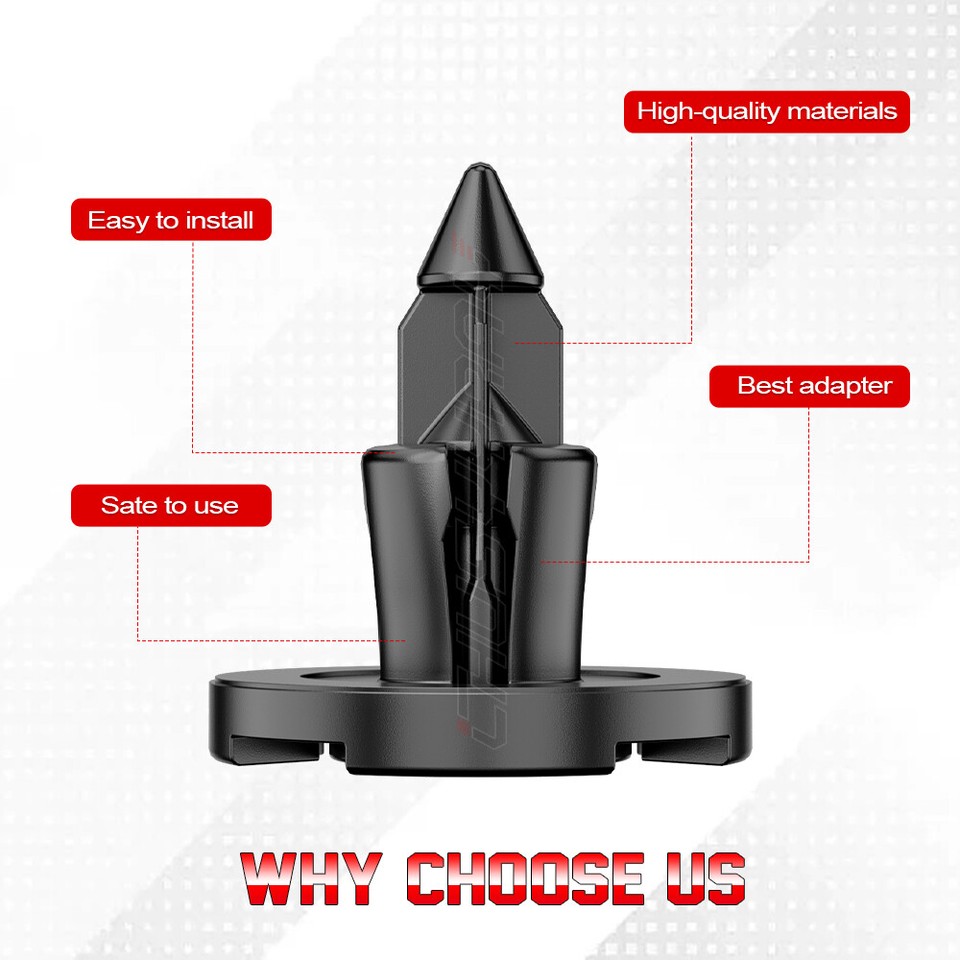 50pcs For Honda Bumper Clips 10mm Hood Fender Push Rivets Retainer