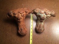 (2) antique cast iron bath tub CLAW FEET different sizes -lot B