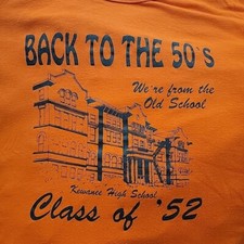 Kewanee High School Class Of 1952 T-shirt Back To The 50's Shirt Made In USA XL