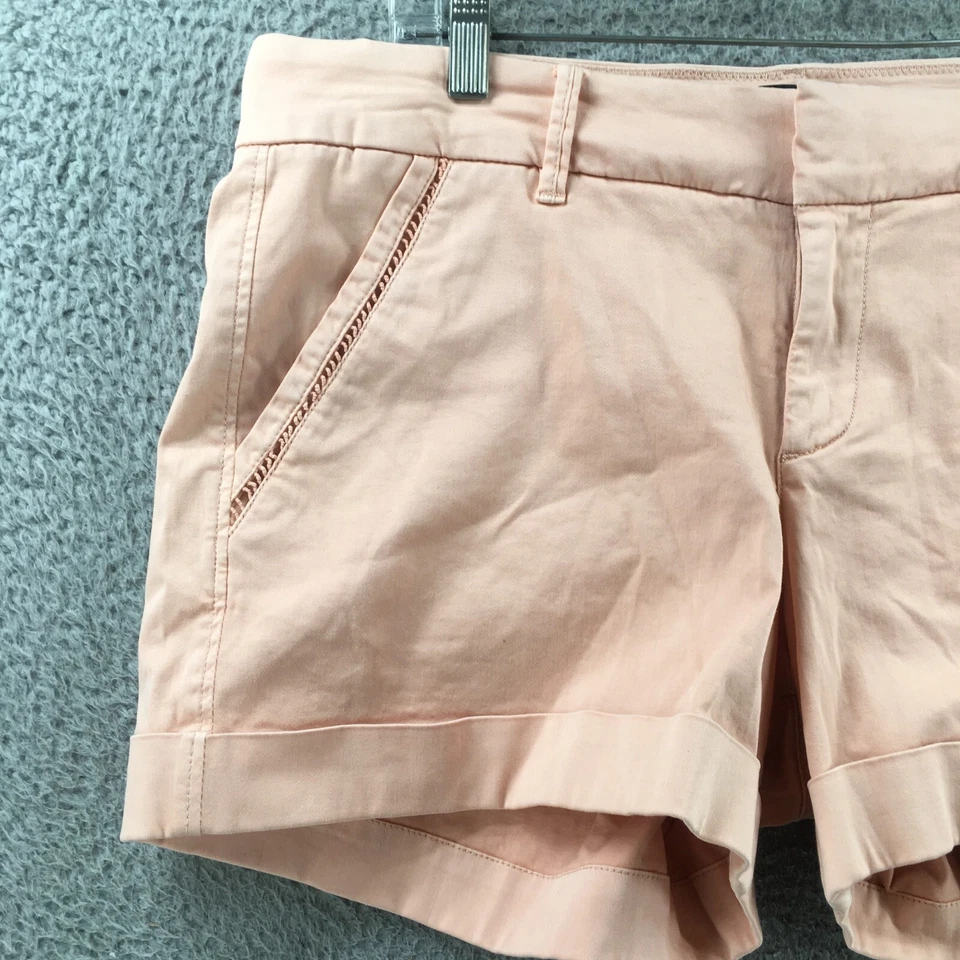 Dear John Chino Short Pants Womens 32 Solid Pink Cotton Blend Mid Rise Zip NEW - Image 2 of 4