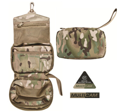 Mens British Army Military Hanging Wash Shave Toilet Travel Bag