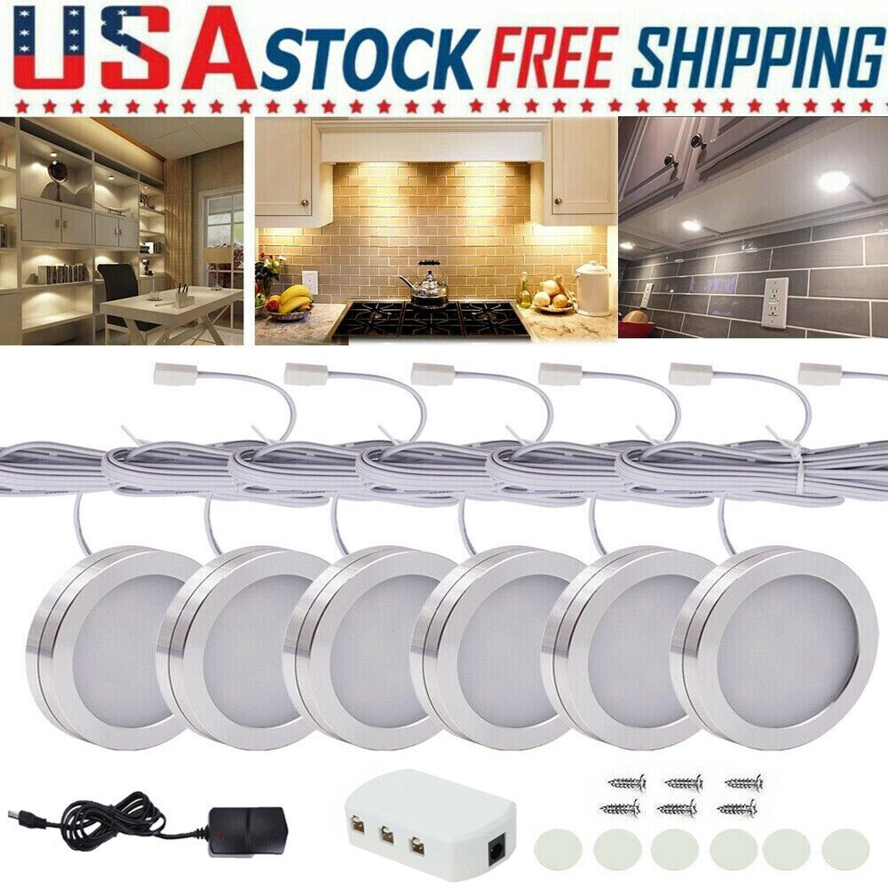 Under Lighting Kit LED Light Puck Bulb Kitchen Shelf Counter