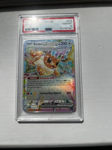 Pokemon Prismatic Evolutions Eevee ex 075/131 PSA 10