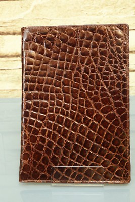 CLAW DOCUMENT CASE - Genuine Croc Leather! (IRV) NEW wallet crocodile NEW 912