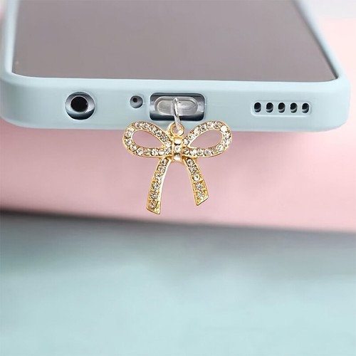 Phone Dust Plug Bow Pendant Decoration For IPhone Type-C Charging Interface - Zdjęcie 6 z 14