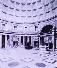 Pantheon Interior, Rome, Italy, Magic Lantern Glass Slide