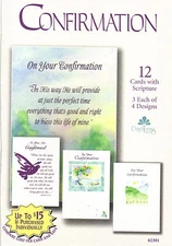 10 Boxes of Dayspring CONFIRMATION Cards (12 CARDS PER BOX) with Scripture - 