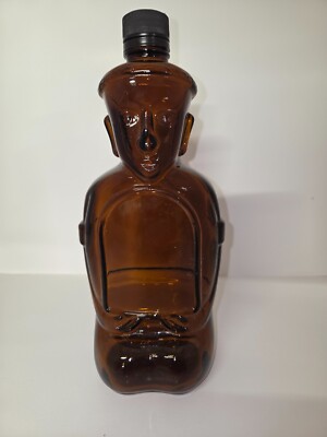 Glass Tiki Bottle Aztec Heritage Edition Figural Vintage Kahlua Bottle EMPTY