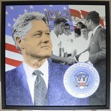 Framed.  Steve Kaufman, Original “Bill Clinton”.