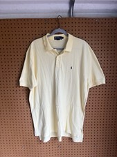 Polo Ralph Lauren Men  s Classic Pony Polo Shirt Yellow W/ Navy Horse Size XL