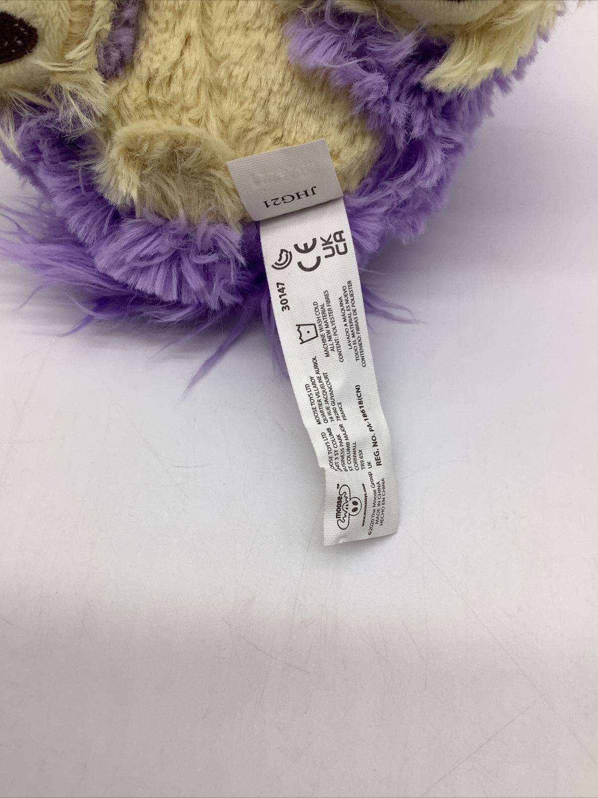 Scruff a Luvs Violet Cutie Cuts Plush 8” Purple Blue Eyes Clear & Clean