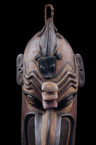 Masque d'ancêtre, spirit mask, sepik, oceanic art, tribal art, oceania, 82 cm - Picture 8 of 18