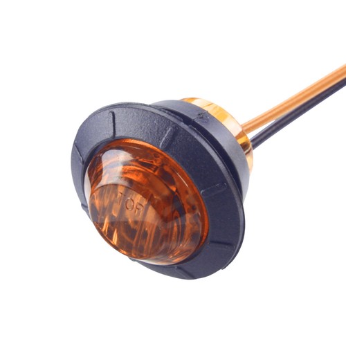 30Pcs Amber 3/4"Round LED Bullet Clearance Side Marker Lights For Truck Trailer - Picture 10 of 10