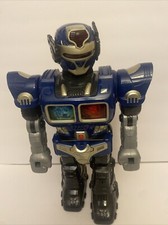 Robot Toy Action Figure HAP-P-KID 2005 15" Tall Lights Sound Talks Turbo Fighter