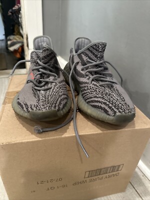 Size 10 - adidas Yeezy Boost 350 V2 Beluga one lace end got caught in vac  889772351462| eBay