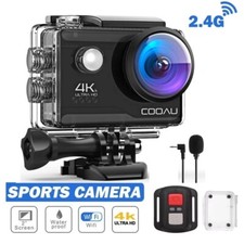 COOAU 20MP 4K 30fps Action Kamera Dash Cam mit 40M Wasserdicht 1200mAh Batterie