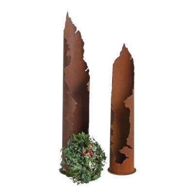 Dekosäule Rostsäule Gartendeko 120 / 150 cm Edelrost Säule Pflanzsäule Rost