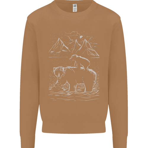 A Bear and It's Cub Mens Sweatshirt Jumper - Picture 7 of 77