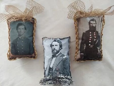  Bowl Fillers Americana  Civil War  SOLDIER Bo ORNAMENTS  4.5" x 2.5" Handmade 