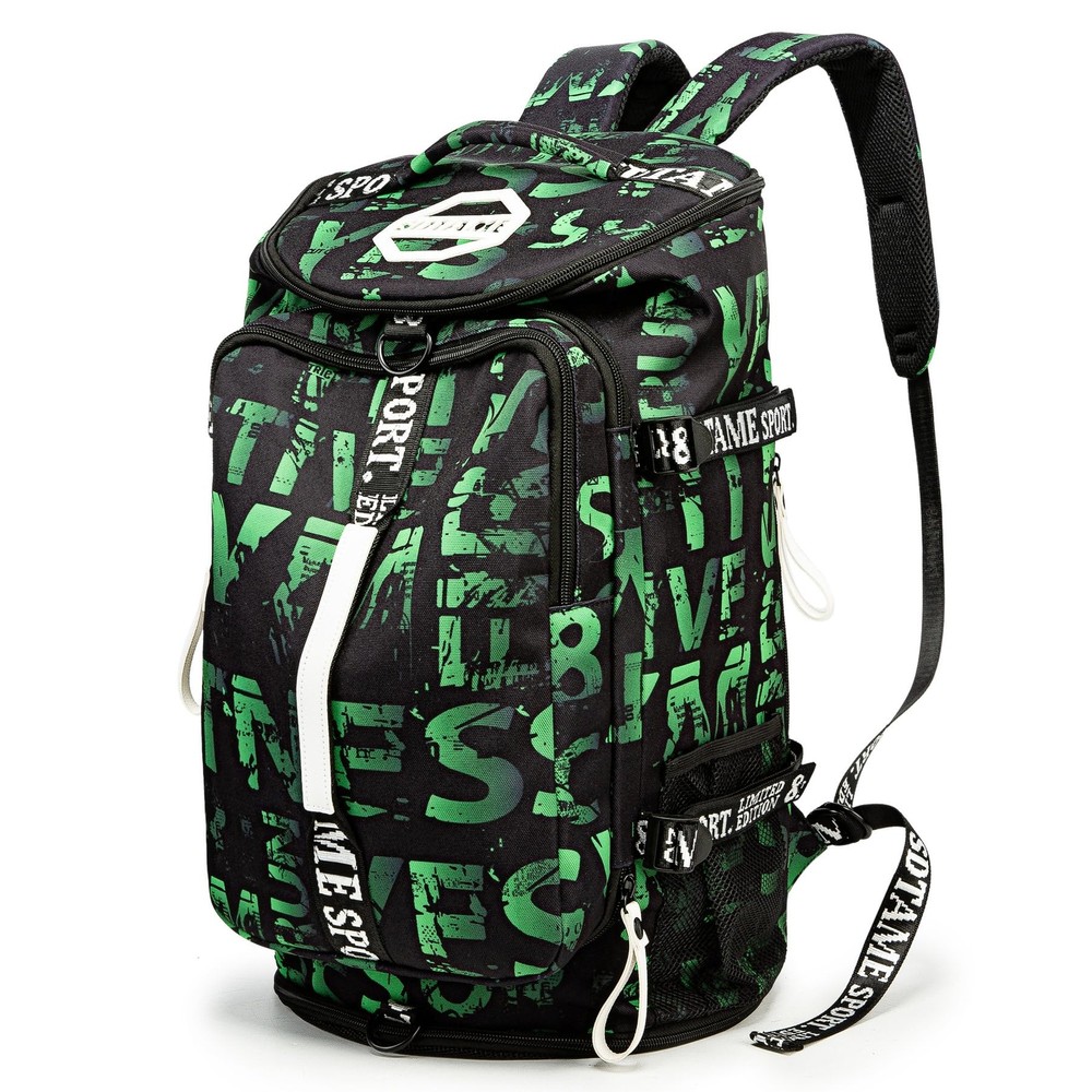 Gym Duffle Bag Backpack with Shoe Compartment,4 ways Travel Backpack for Wome...