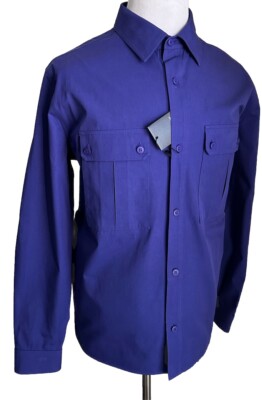 Saint Laurent Men Shirt Overshirt Jacket Encre/Blue Size 42/XL New $850 Italy
