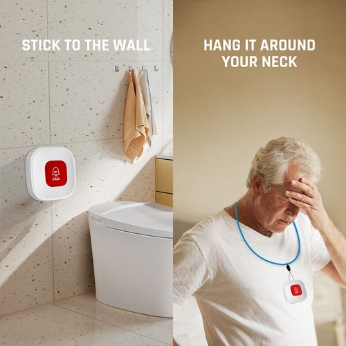 Tuya WiFi Smart SOS Call Button Wireless Caregiver Pager Elderly Emergency Alarm - Picture 4 of 8
