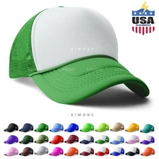 Trucker Hat Foam Mesh Baseball Cap Adjustable Snapback Army Solid Plain Men 2