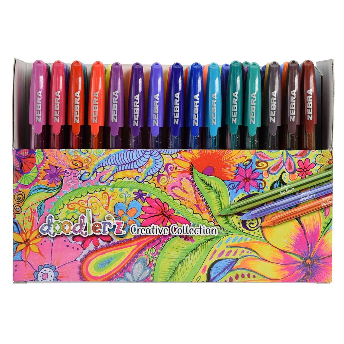 Zebra Doodlerz Creative Collection 60 GEL Stick Pens Fashion Glitter