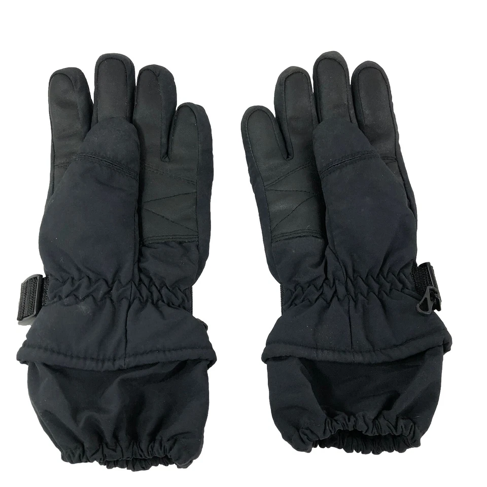Winter Snow gloves women’s L black nylon fleece liner adjustable Cold weather - Image 2 of 4