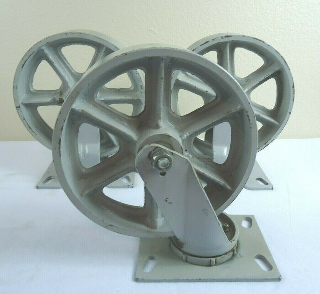 3 10 Inch Fairbanks Co. (N228) Cast Iron Cart Wheels Vintage USA