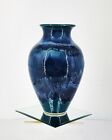 Robinson Pottery Signed Classic Vase Stunning Cobalt & Teal Glaze Ombre Shades
