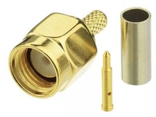 SMA Crimp Plug Male 5 Pieces RF Straight Connector for LMR100 RG316 RG174 USA