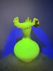 Fenton Glass Burmese Uranium Ruffled Vase HTF Undecorated