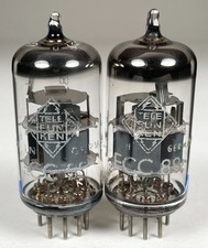 2 Telefunken 6DJ8 ECC88 Vacuum Tubes AT1000 tested Strong  Matched