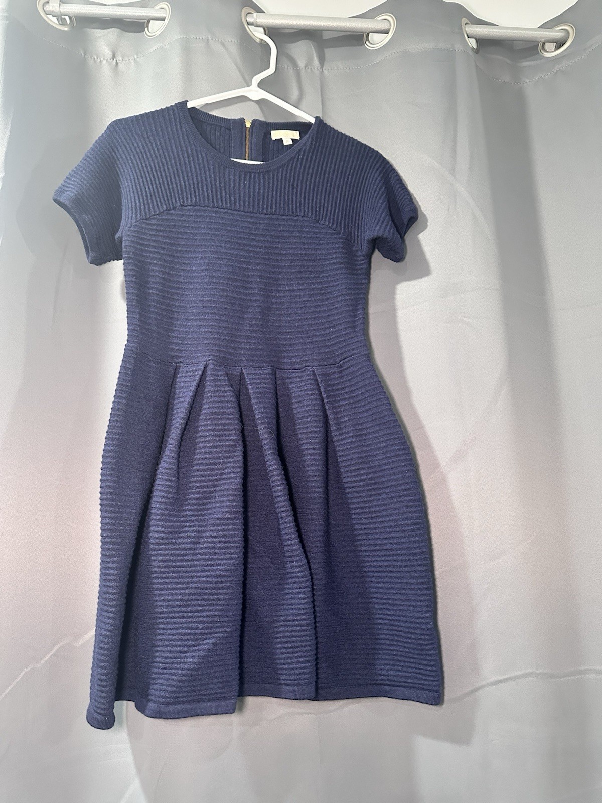 Shoshanna Short Dress, Half Sleeve, Navy Blue Size: M