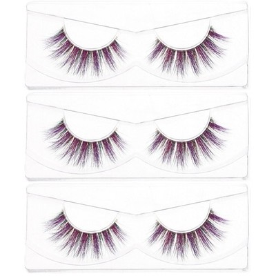 3 Pairs Wimpern Entferner Kunstwimpern Gefälschte Augenwimpern Bunte