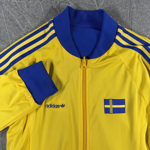 Adidas Jacket S Blue Yellow Reversible Track Sweden 2008