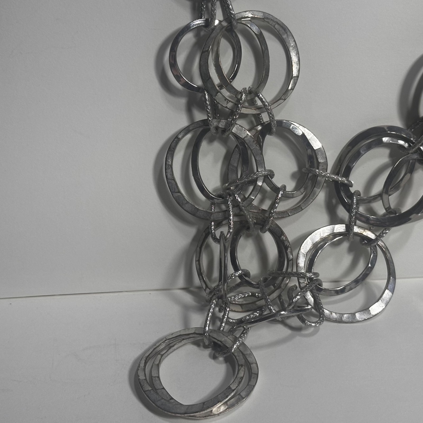 Chicos Chunky Statement Necklace Connected Hammer… - image 10