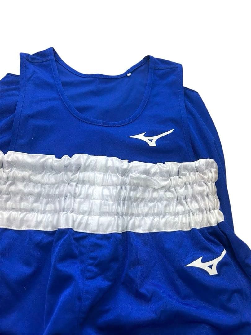 格闘技set Mizuno Amateur Boxing Uniform Set Red & Blue Top L Bottom M Used