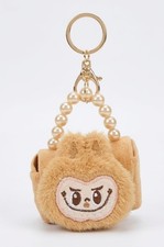 Cute Plush Mini Bag Keychain Pearl Strap Kawaii Bag Charm Key Ring Gift