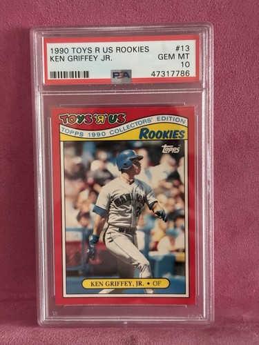 1990 Toys R US Rookies Ken Griffey Jr. Mariners #13 Rookie PSA 10 #47317786 HOF