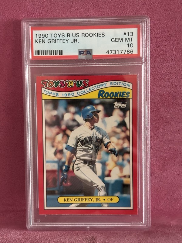 1990 Toys R US Rookies Ken Griffey Jr. Mariners #13 Rookie PSA 10 #47317786 HOF
