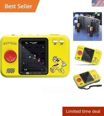 Authentic Pac-Man Mini Console with 2.75'' Color Display - Portable Retro Fun!