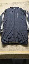 Vintage Adidas Stadium Insulated Puffer Jacket Unisex 2XL Blue Hooded Full Zip