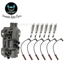 Ignition Coil and 6pcs Spark Plug and Wires for Chevrolet Express 1500 4.3L V6
